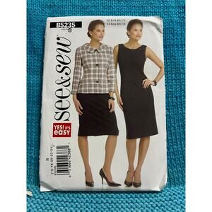 Butterick Sewing pattern 4817 dress jacket size 16 18 20 22 24
